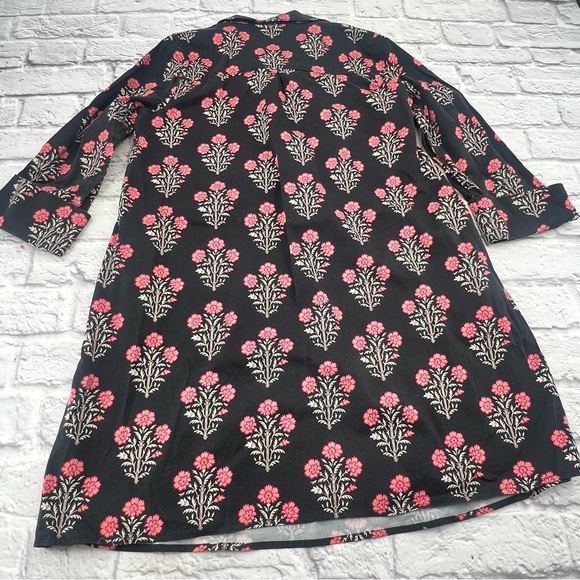 Tuckernuck Black and Pink Floral Mini Dress Size Small A-Line Sheath 3/4 Sleeve - Picture 9 of 9